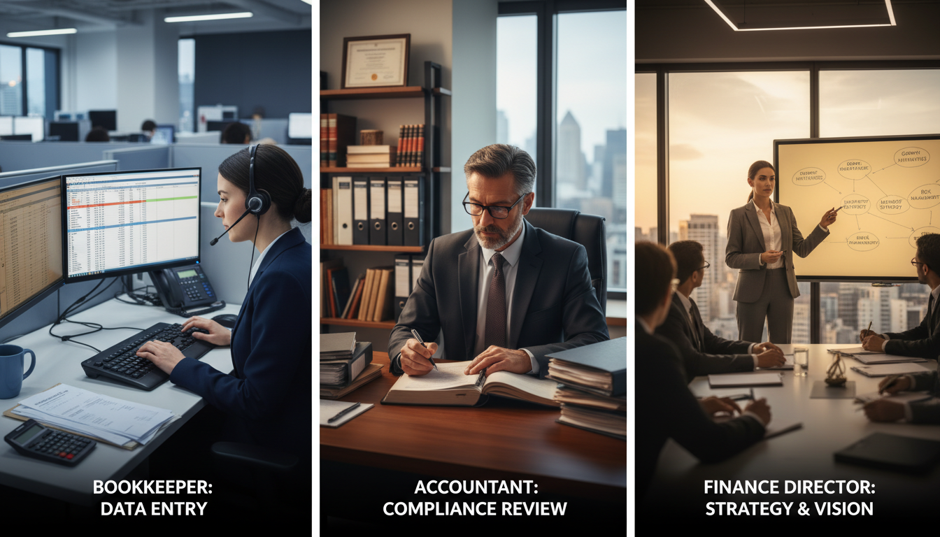 Part-Time FD vs Accountant vs Bookkeeper Explained
